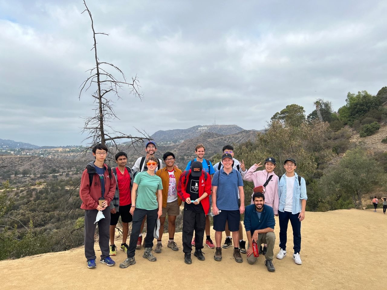 Group hike near Hollywood Sign