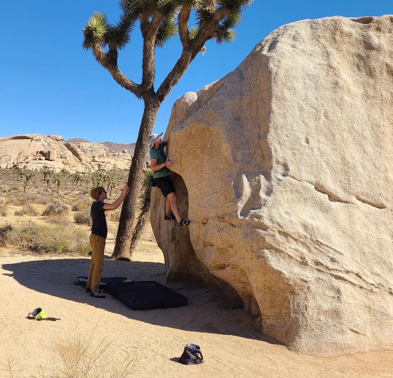 Rock climbing at Joshua Tree